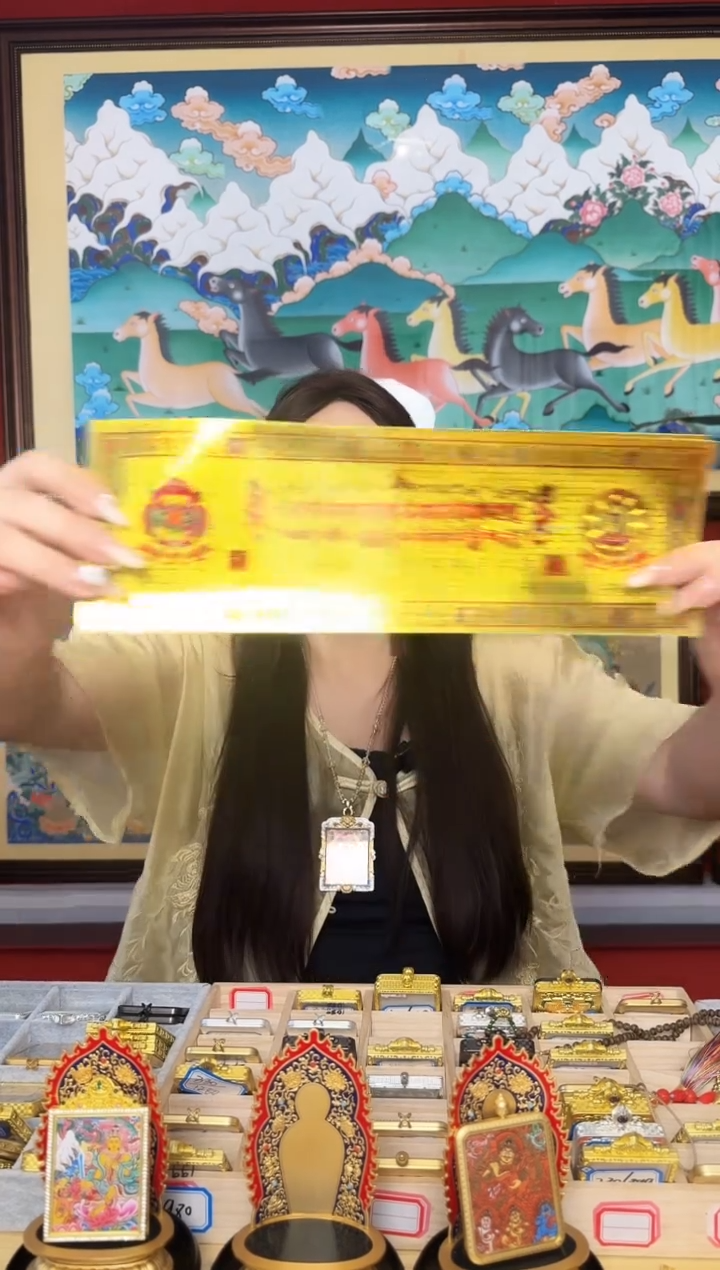 吊坠门贴-热贡纯手绘唐卡毛措