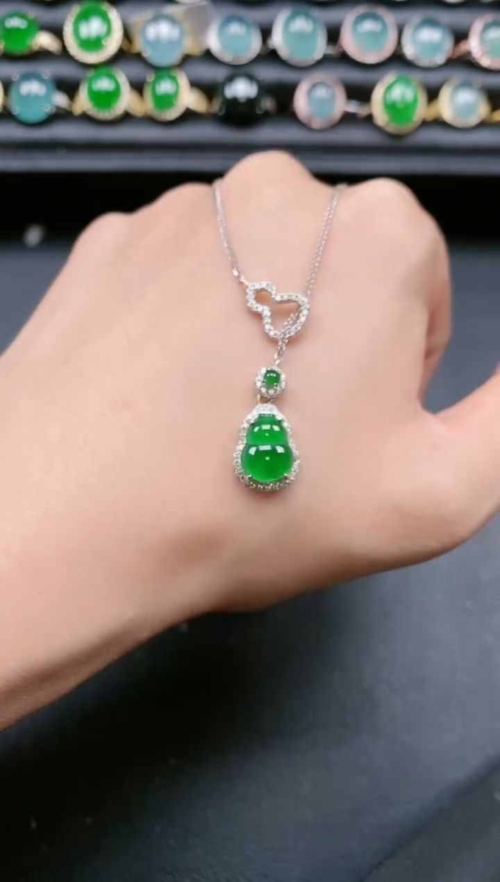 翡翠戒指银S925镶嵌11111