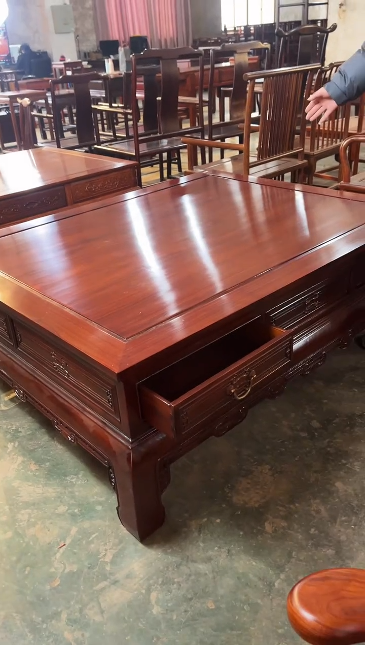 【闪购商品】红酸枝木类成套家具大平几