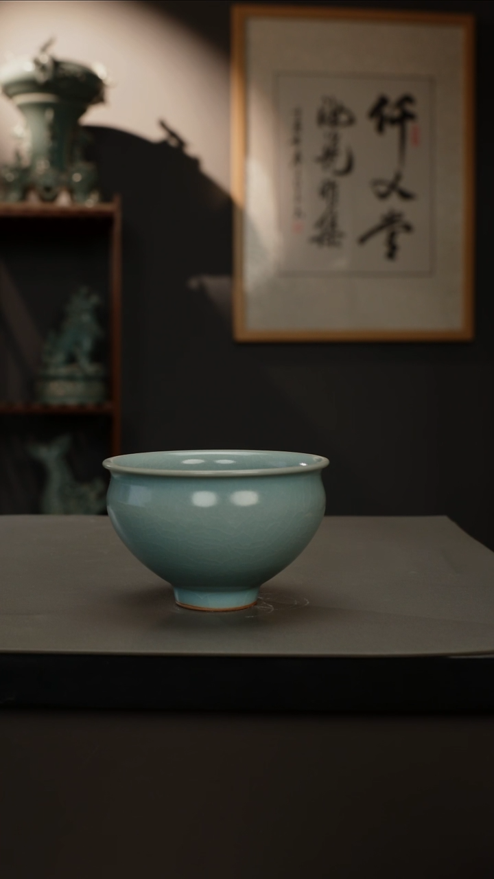 【闪购商品】杯原产地仿古釉束口盏