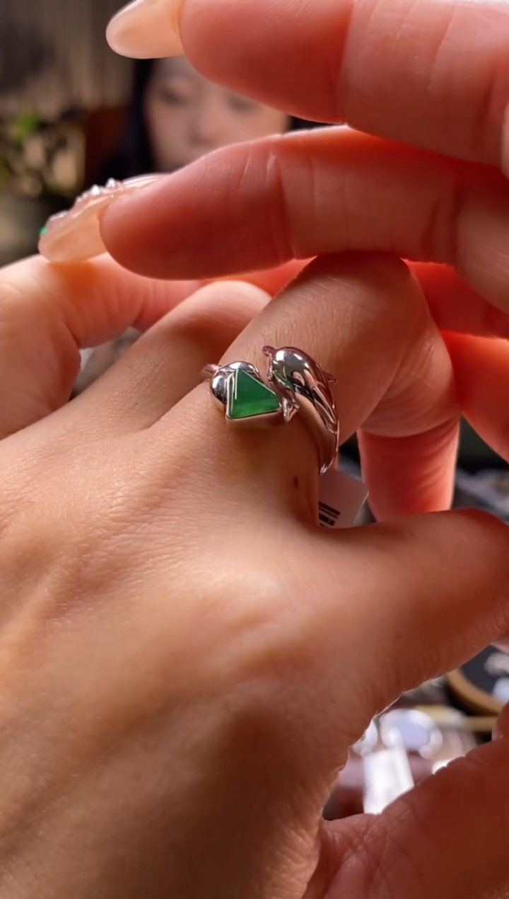 颈饰银S925镶嵌翡翠 净货13695