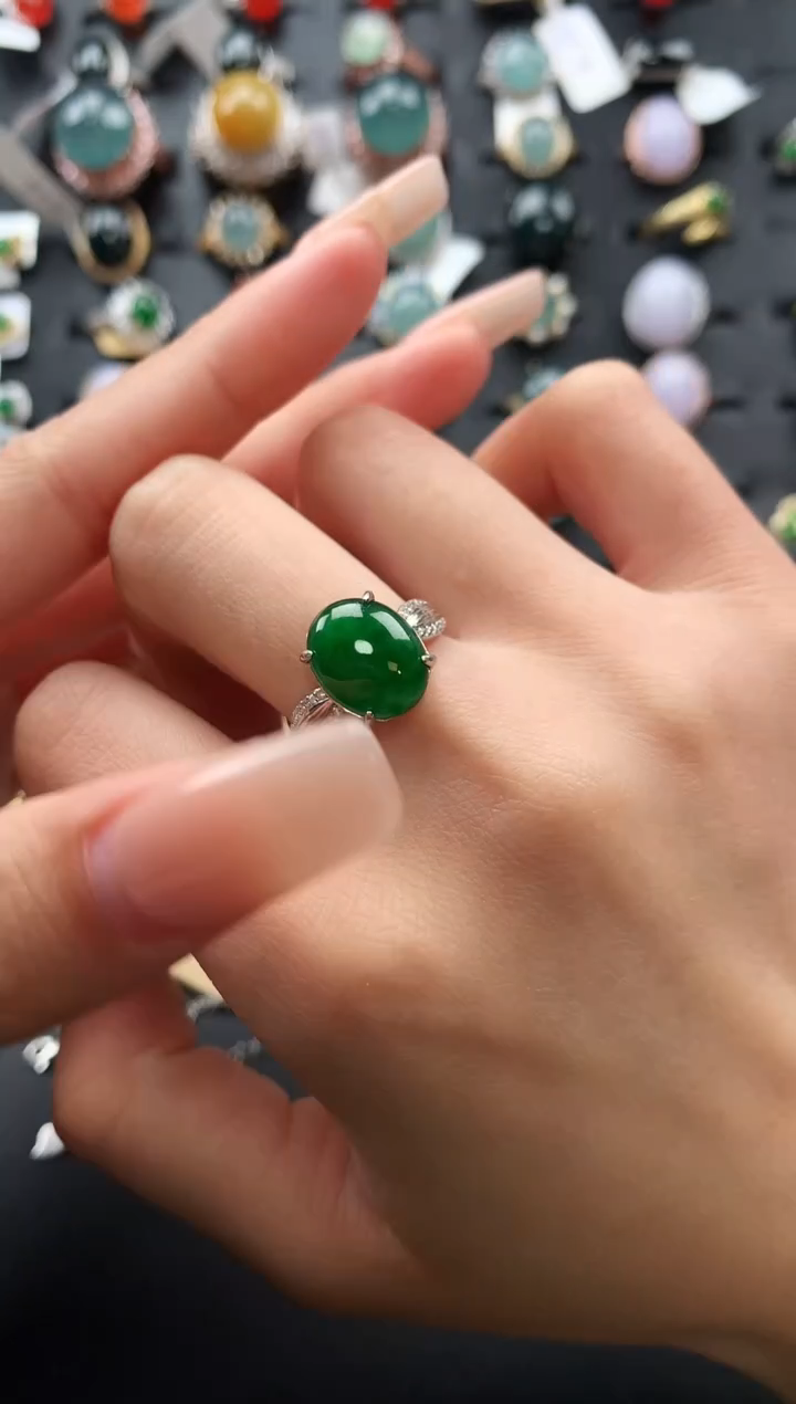 【闪购商品】翡翠戒指银S925镶嵌57646547