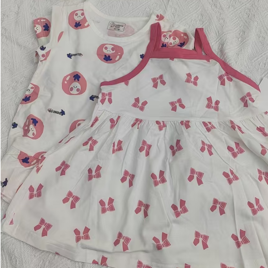 566 女宝蝴蝶结吊带裙