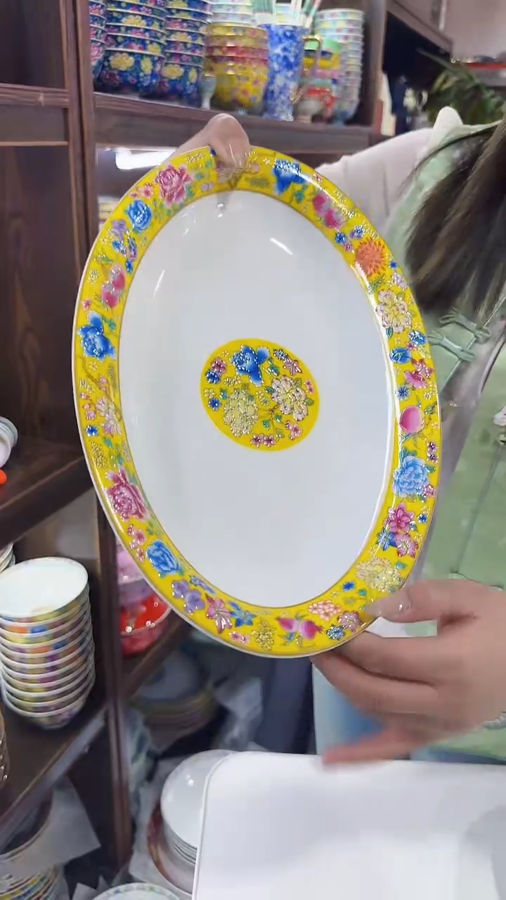 瓷片12英寸鱼盘1个景德镇陶瓷