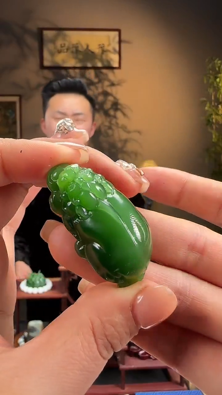 【闪购商品】和田玉吊坠未镶嵌碧玉貔貅J1799