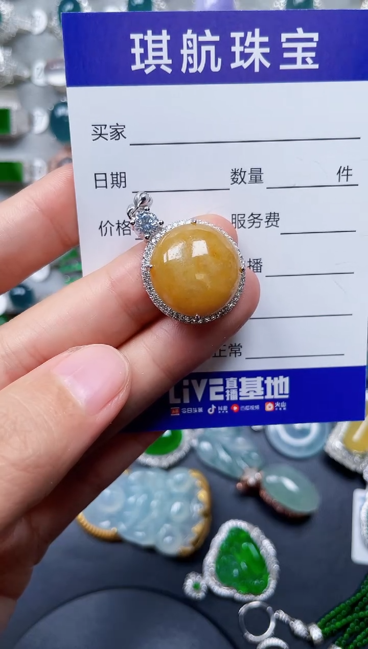 【闪购商品】翡翠颈饰银S925镶嵌0257
