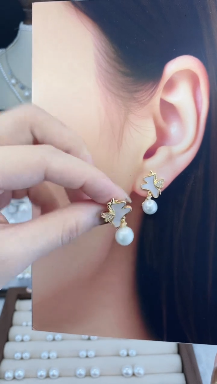 合金耳饰淡水珍珠125