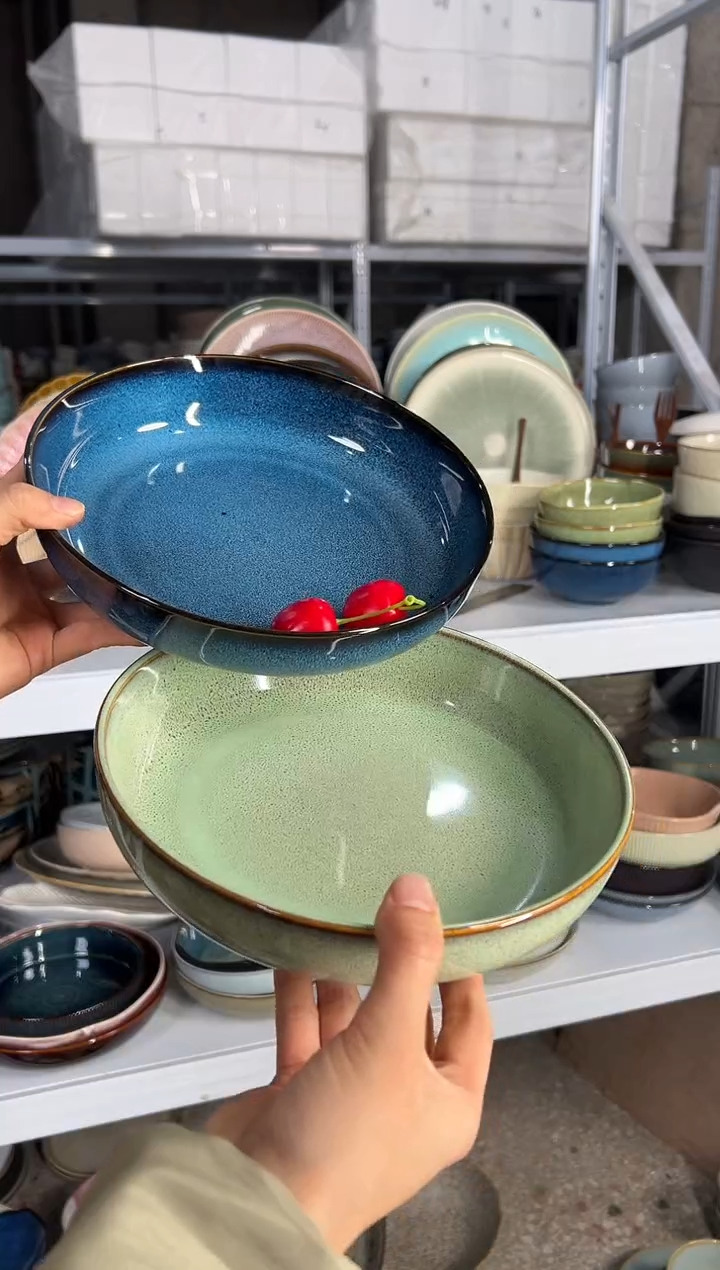 陶瓷外贸尾货瑕疵满20包邮X2 深盘组合