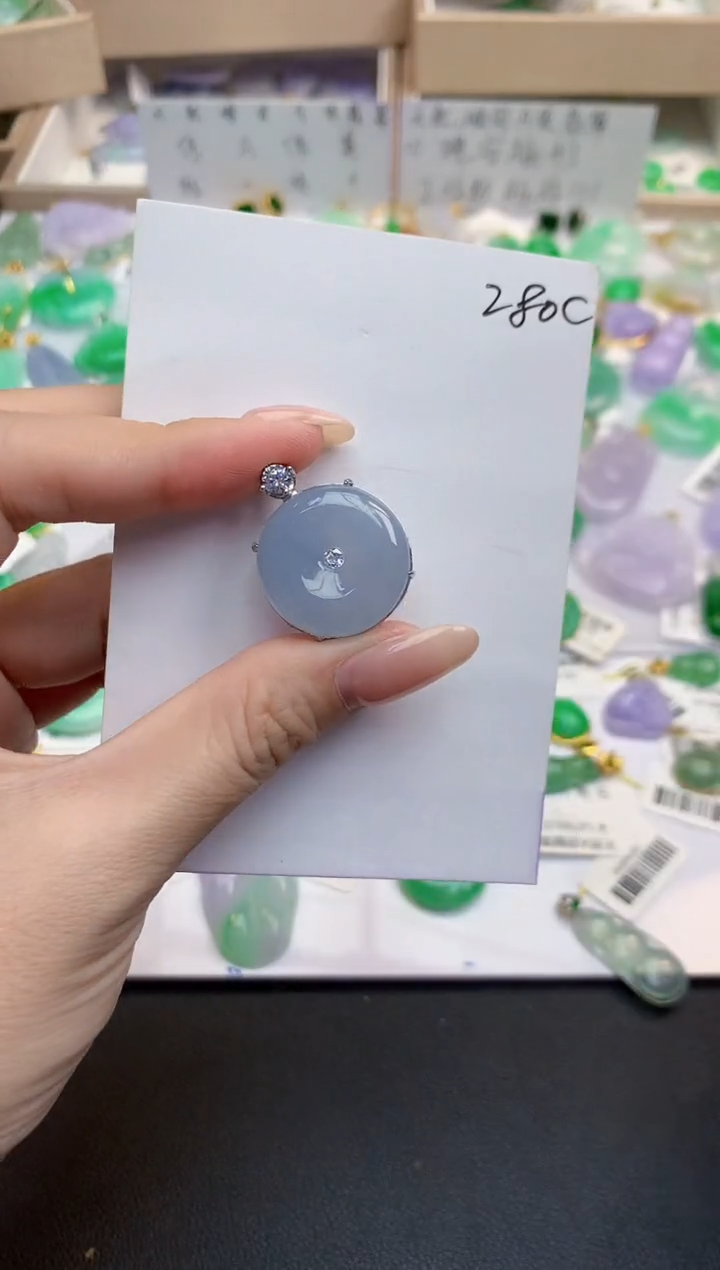 颈饰未镶嵌翡翠天然缅甸A货翡翠