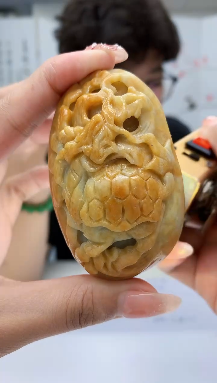 【闪购商品】定制翡翠未镶嵌4688MM-毛货挂件81