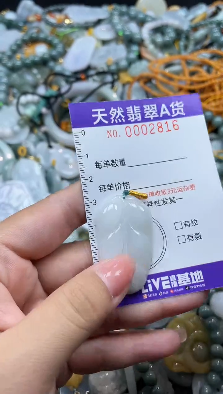 翡翠未镶嵌颈饰02816