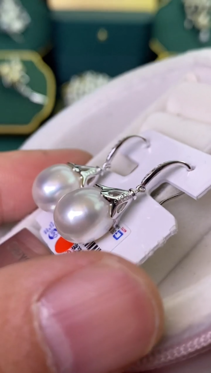 【闪购商品】海水珍珠耳饰银S925镶嵌1
