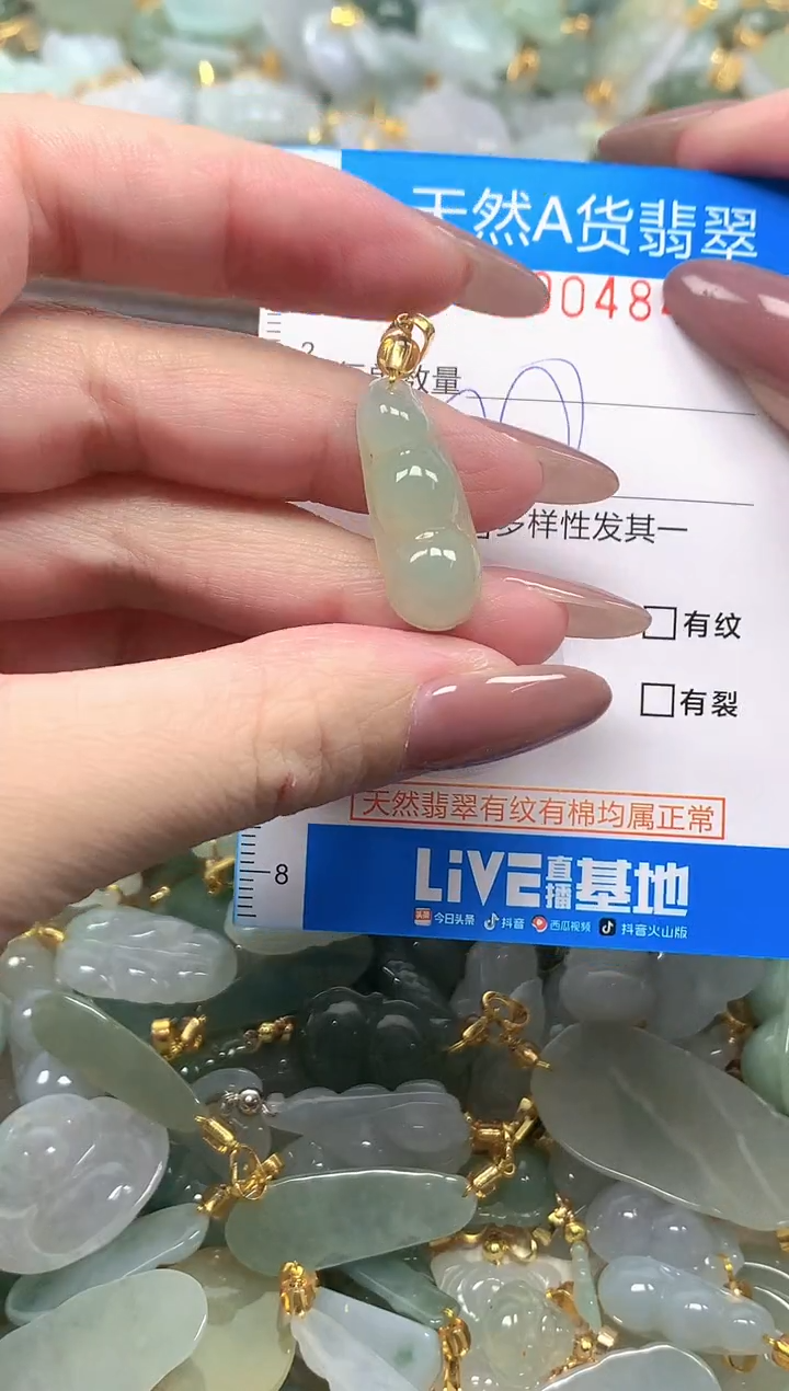 颈饰未镶嵌翡翠净货挂件-4844