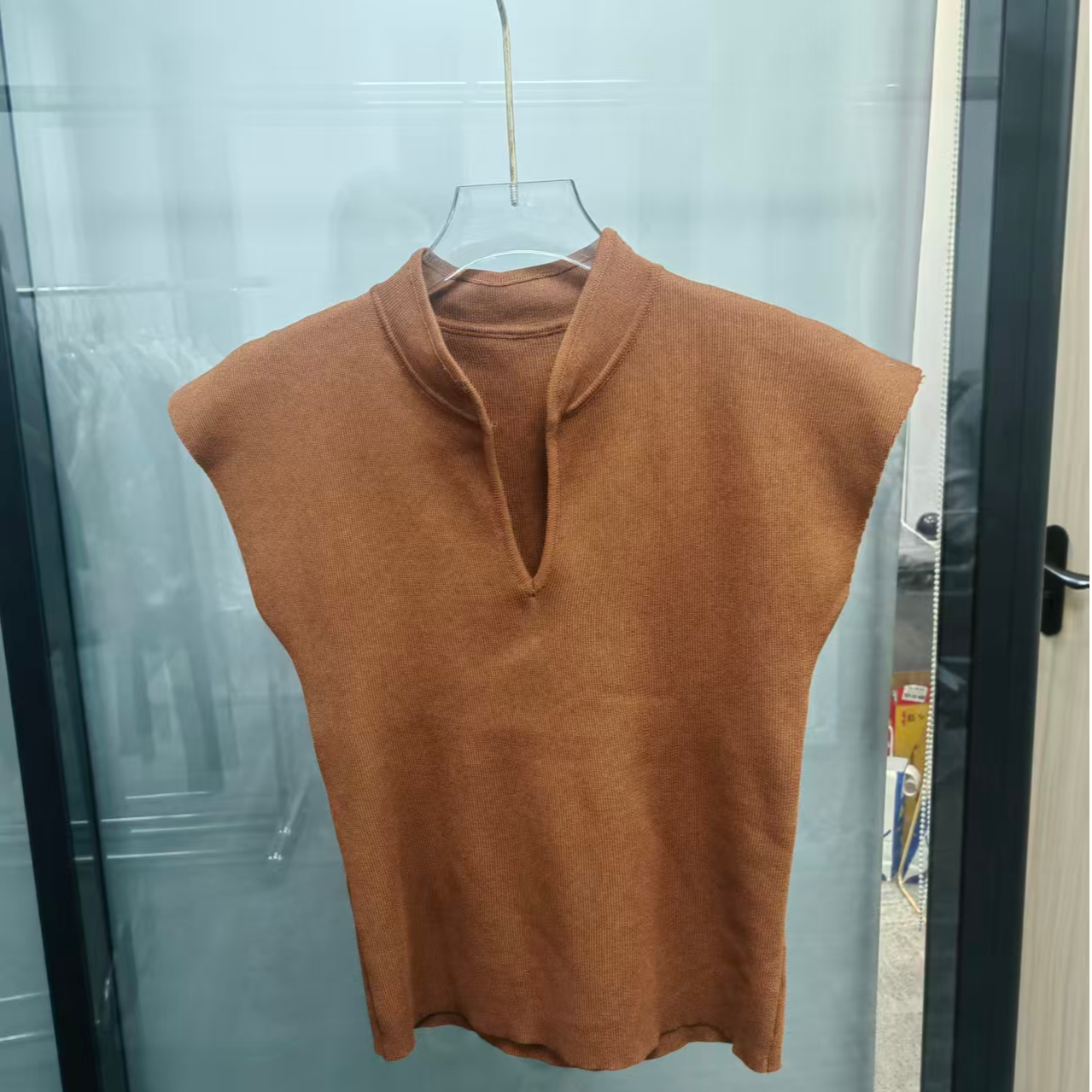 无袖上衣复古显瘦衫