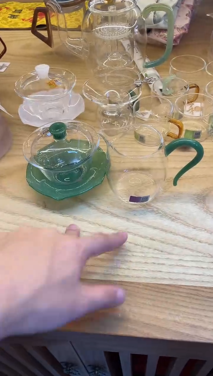 禾器/慕然茶海/翡翠玉+荷叶盖碗/翡翠玉