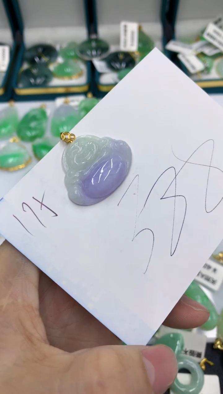 【闪购商品】翡翠颈饰18K金镶嵌1111111111