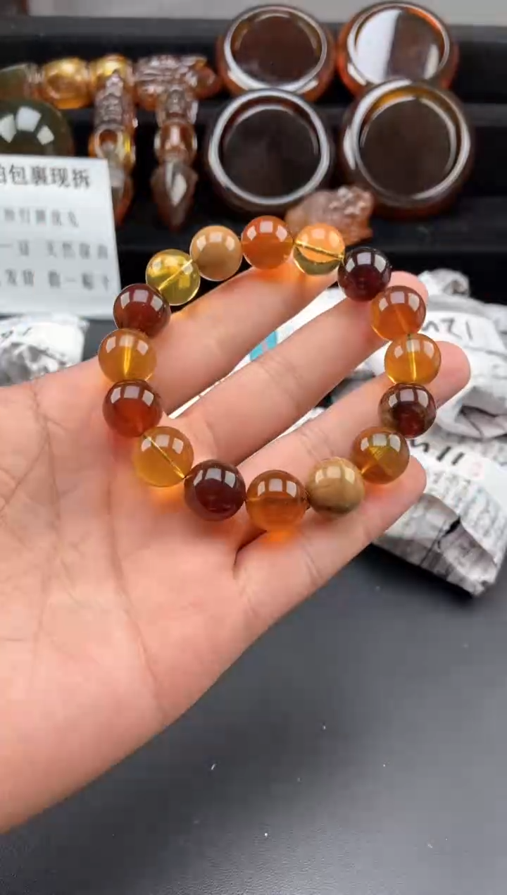 【闪购商品】琥珀手链未镶嵌多宝手串