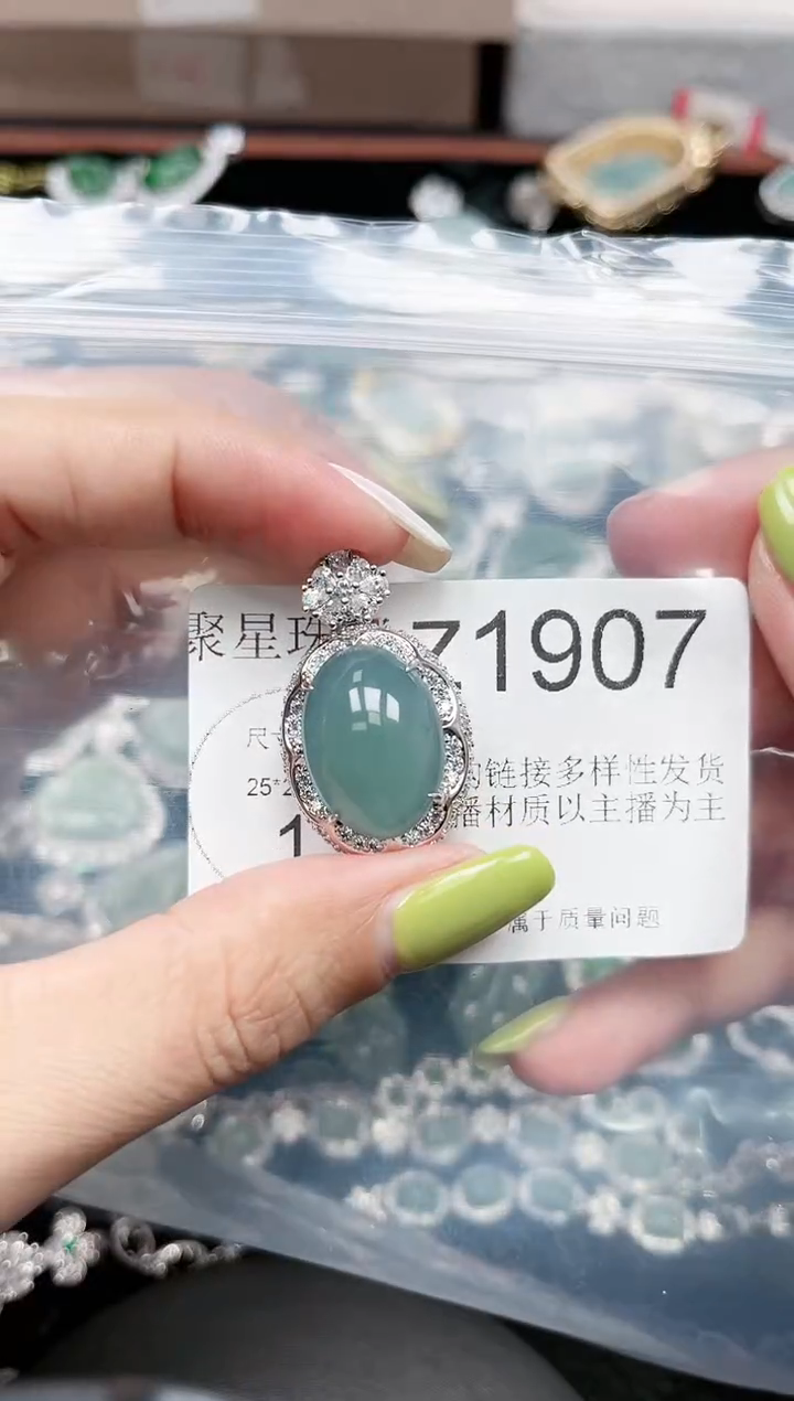 【闪购商品】翡翠颈饰未镶嵌赠皮绳1907