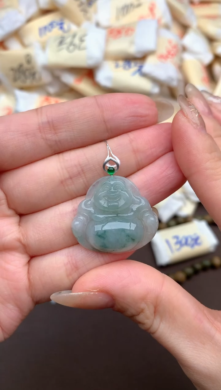 【闪购商品】翡翠挂件18K金镶嵌—  