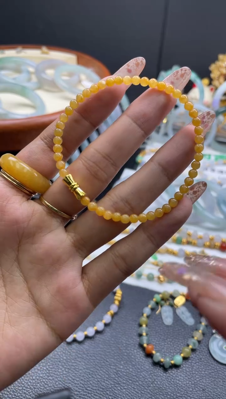 未镶嵌手链翡翠手串