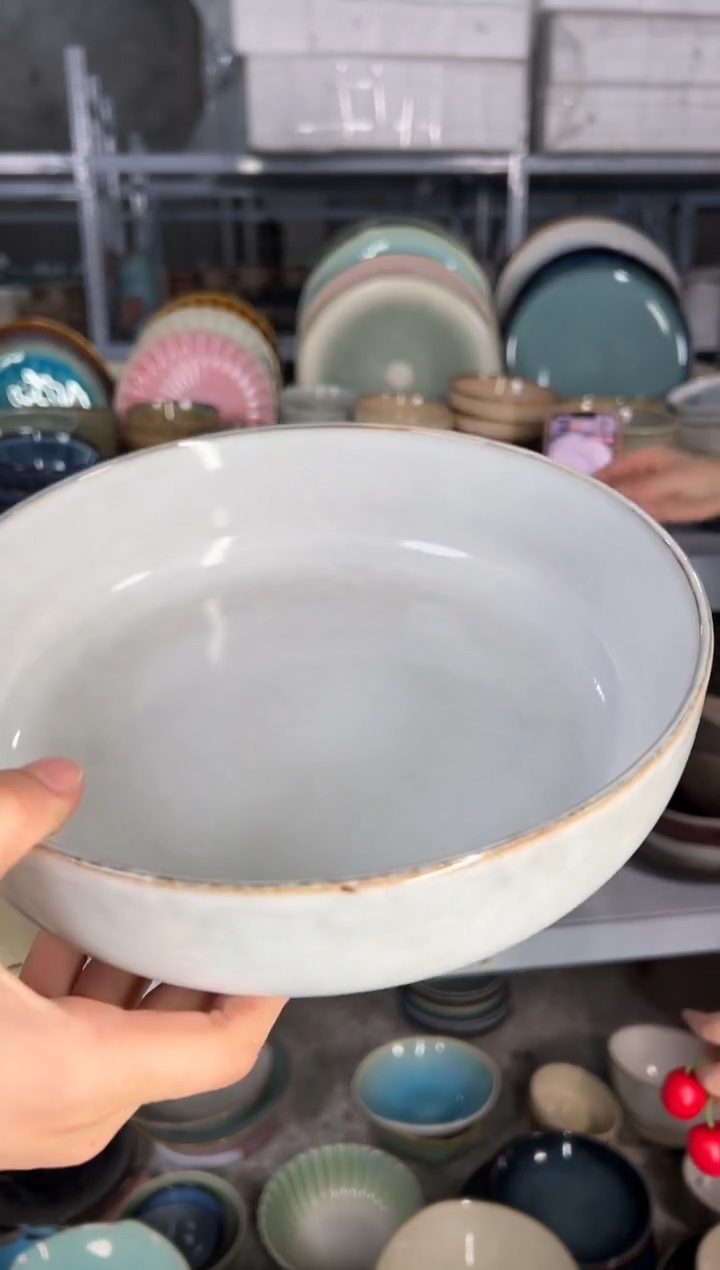 陶瓷外贸尾货瑕疵满20包邮X深盘K6A