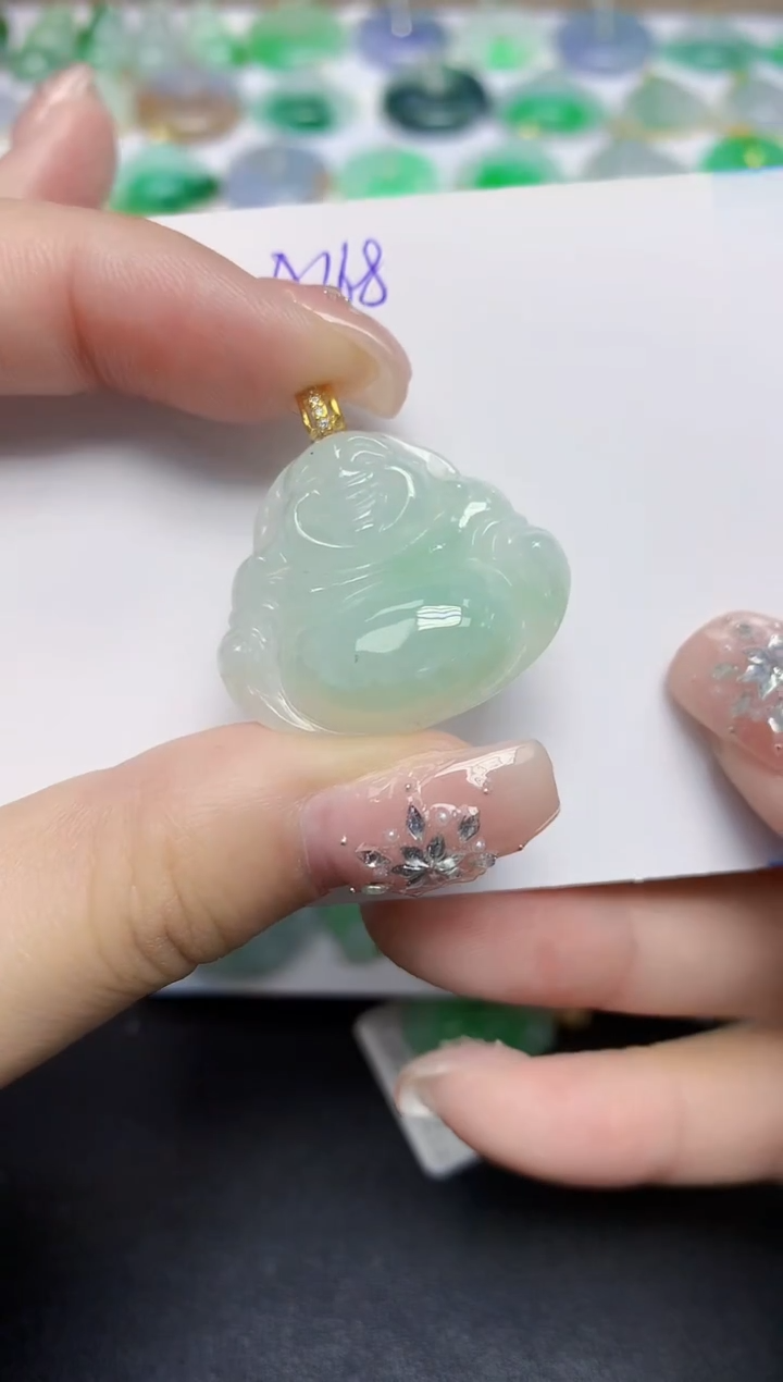 颈饰未镶嵌翡翠天然缅甸翡翠A货翡翠百元以上9元证书费自理