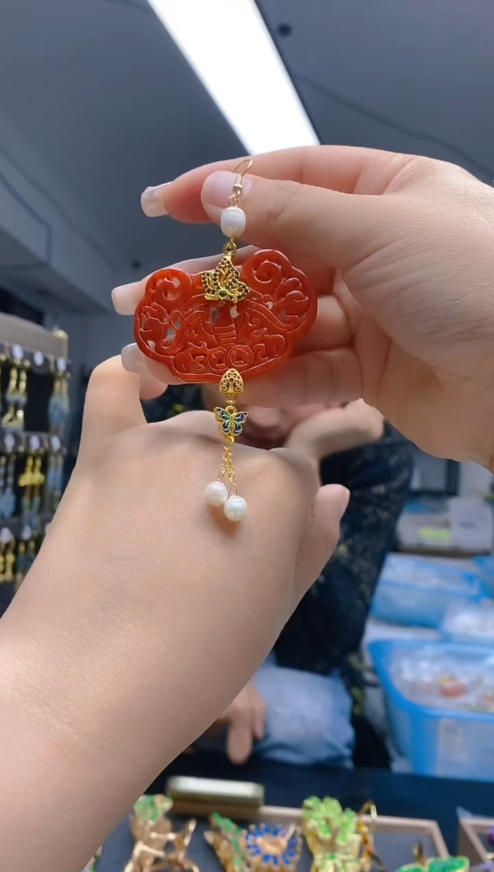 【闪购商品】翡翠耳饰合金501翡翠耳钩一个