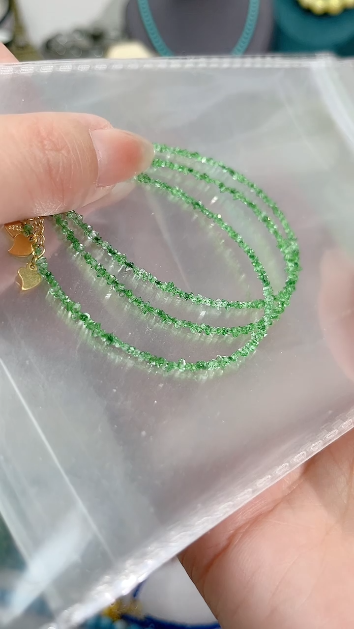 【闪购商品】钻石手链银S925镶嵌绿色99