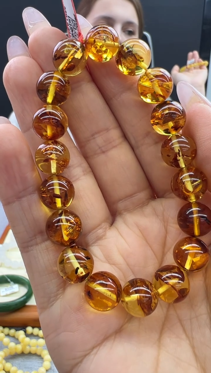 【闪购商品】琥珀手串未镶嵌99秒拍号