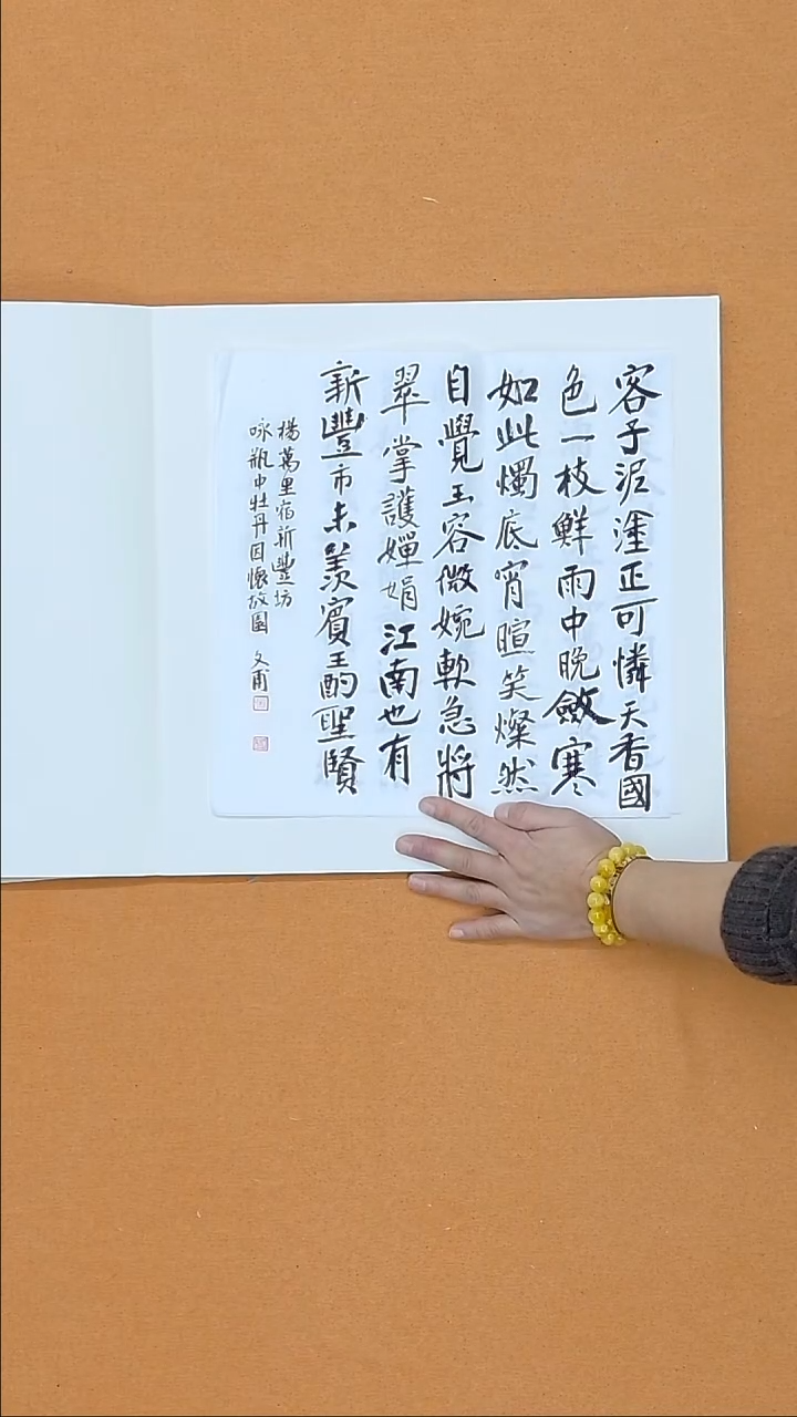 书法杨仁根（文甫）  江西理S   34*34  道具仅展示效果
