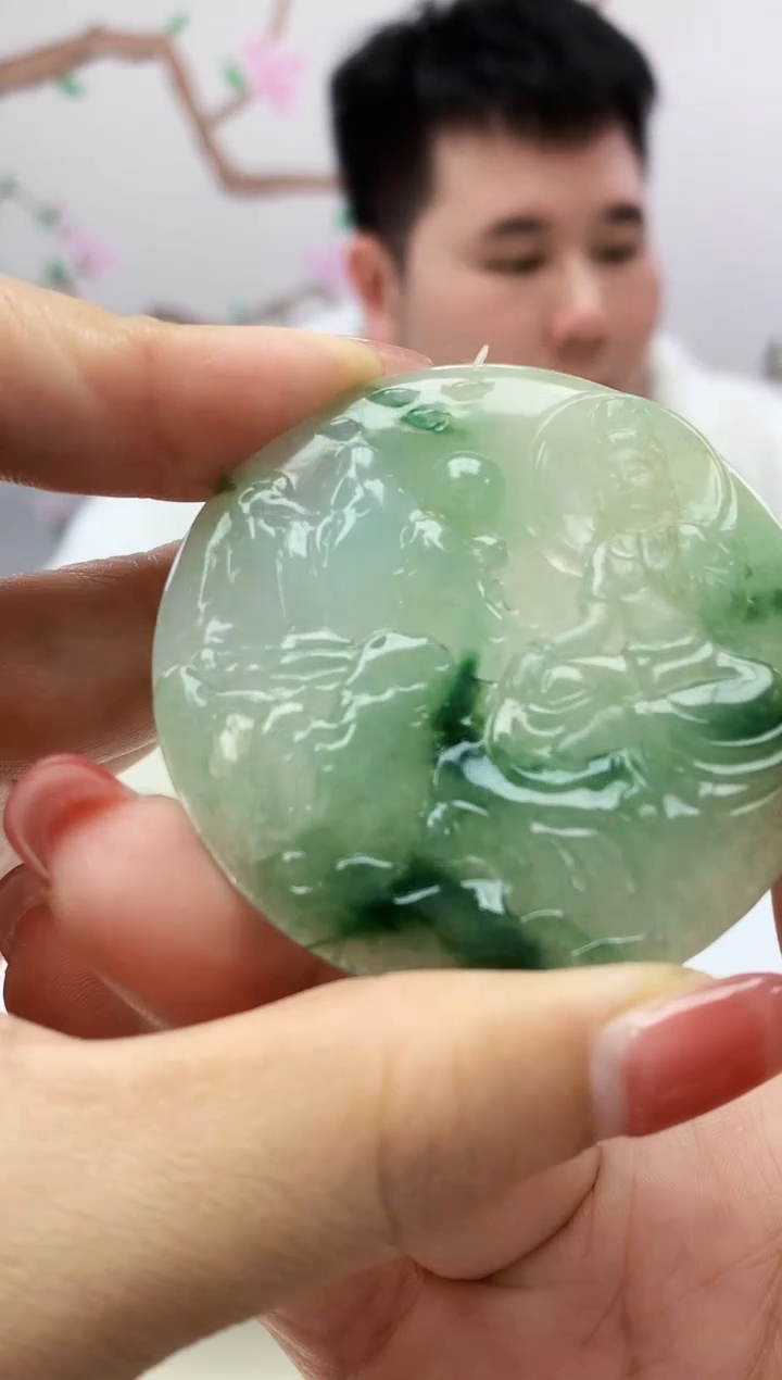 定制翡翠未镶嵌888xm-毛货山水观音55