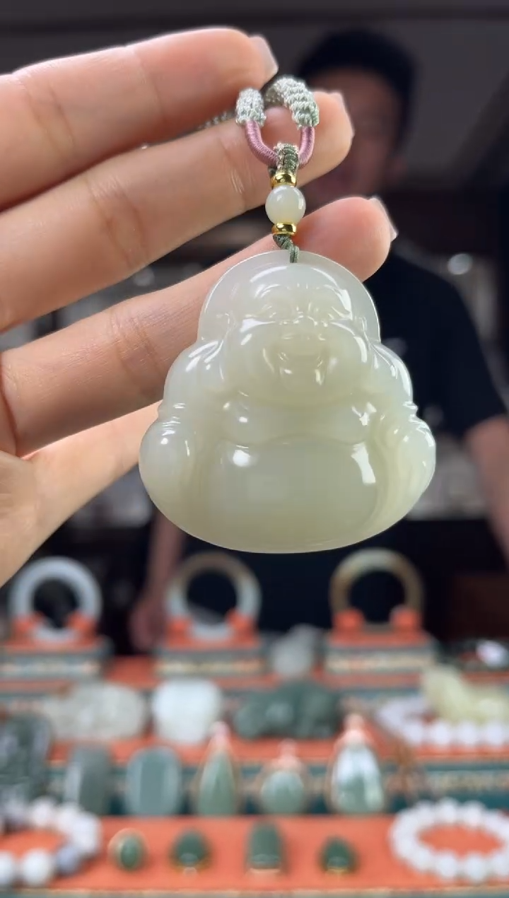 和田玉未镶嵌颈饰佩佩45mm左右