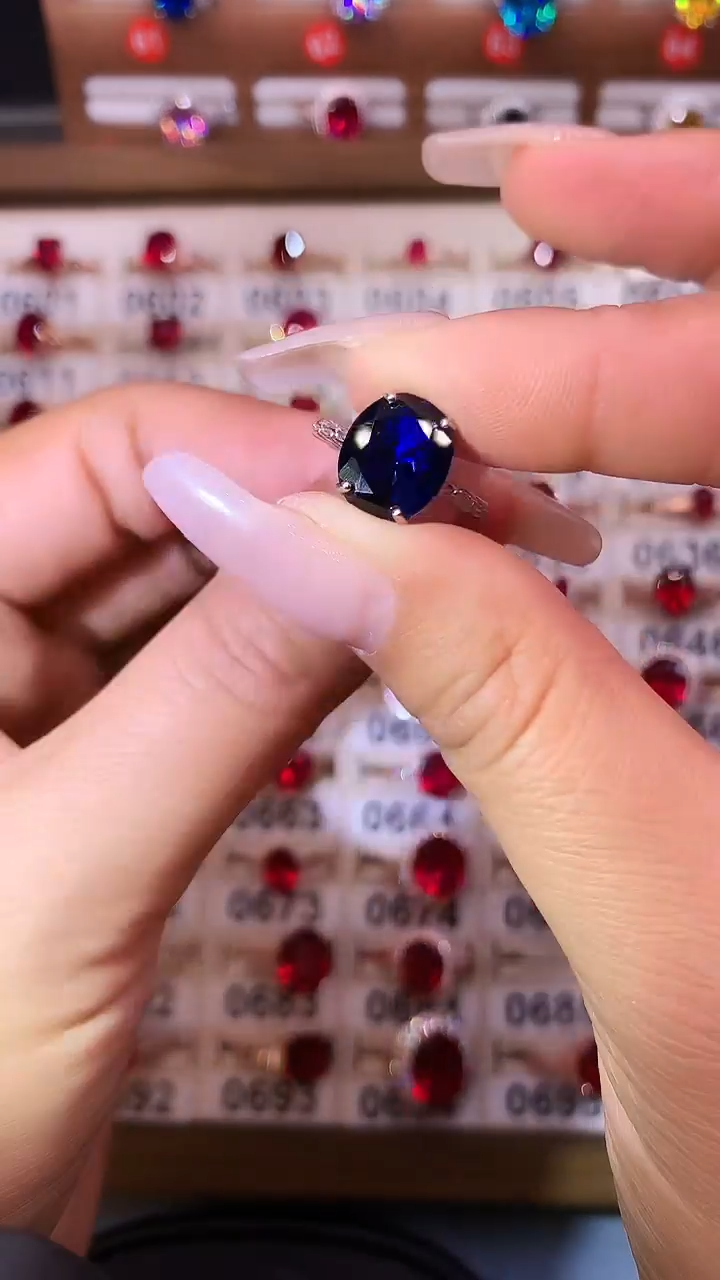 无925银大克拉重工精切高品质戒指