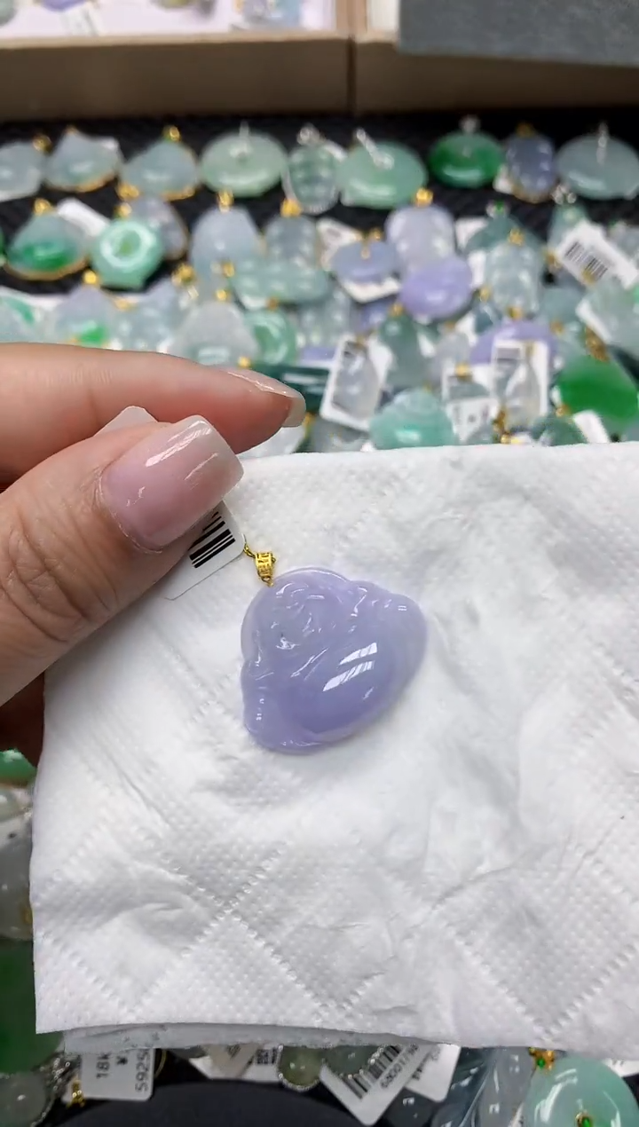 颈饰18K金镶嵌翡翠1111111111