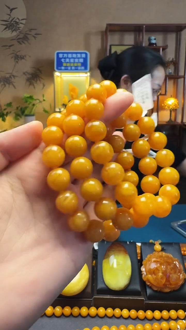 手串蜜蜡未镶嵌蜜蜡圆珠手串（多样性只发其一）