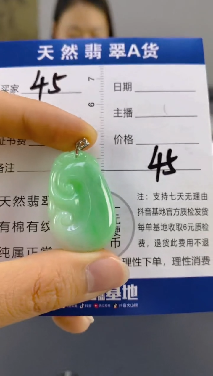 【闪购商品】翡翠颈饰18K金镶嵌天然A货翡翠