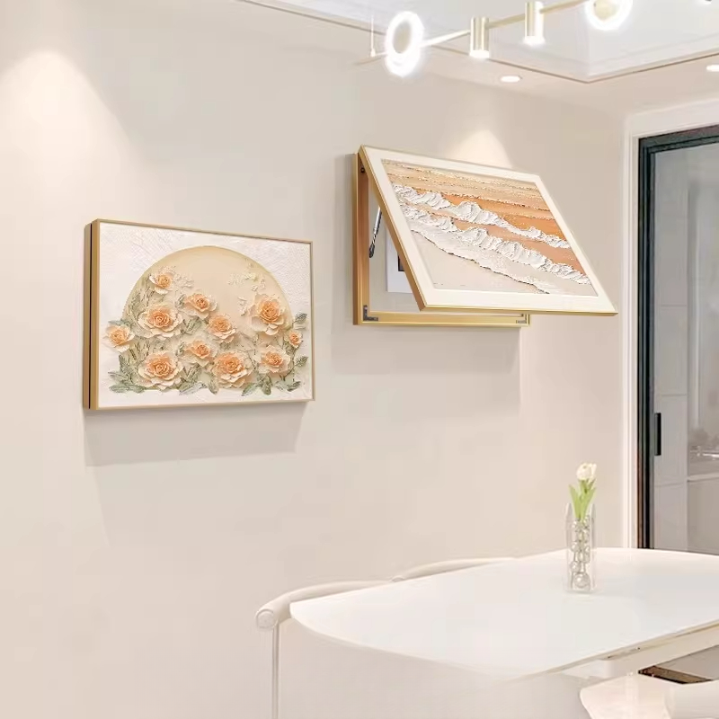 北欧奶油风电表箱装饰画轻奢高级感配电箱挂画2025新款创意遮挡画