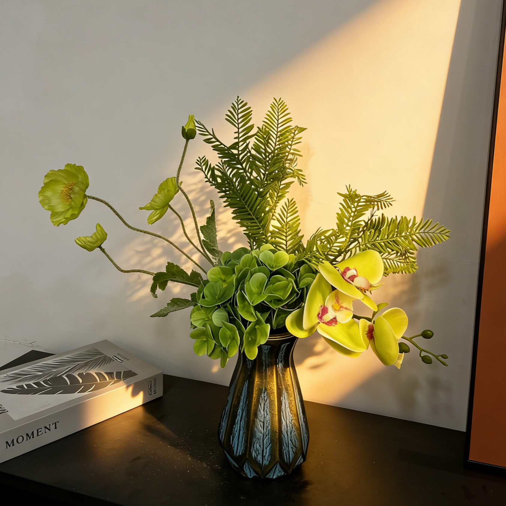 雾里青枝·轻奢高档仿真杜鹃花干花束客厅餐桌装饰插花摆件