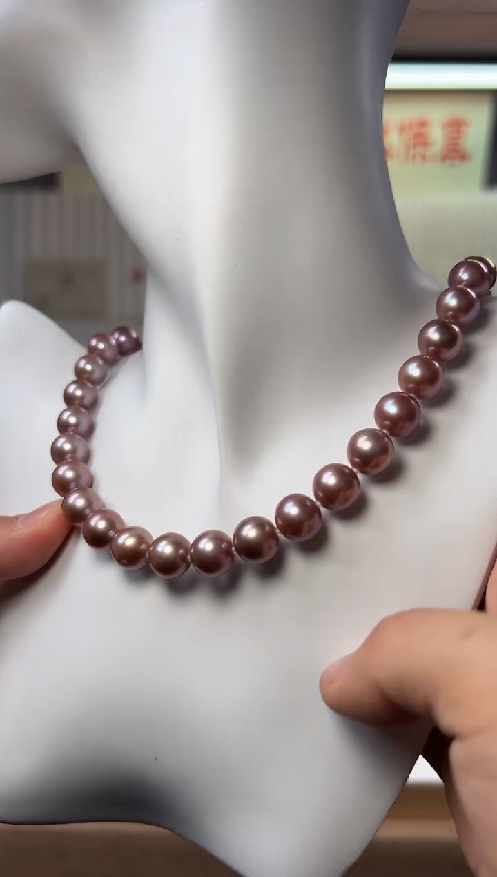 【闪购商品】淡水珍珠项链未镶嵌爱迪生珍珠大点位项链塔链8-11mm