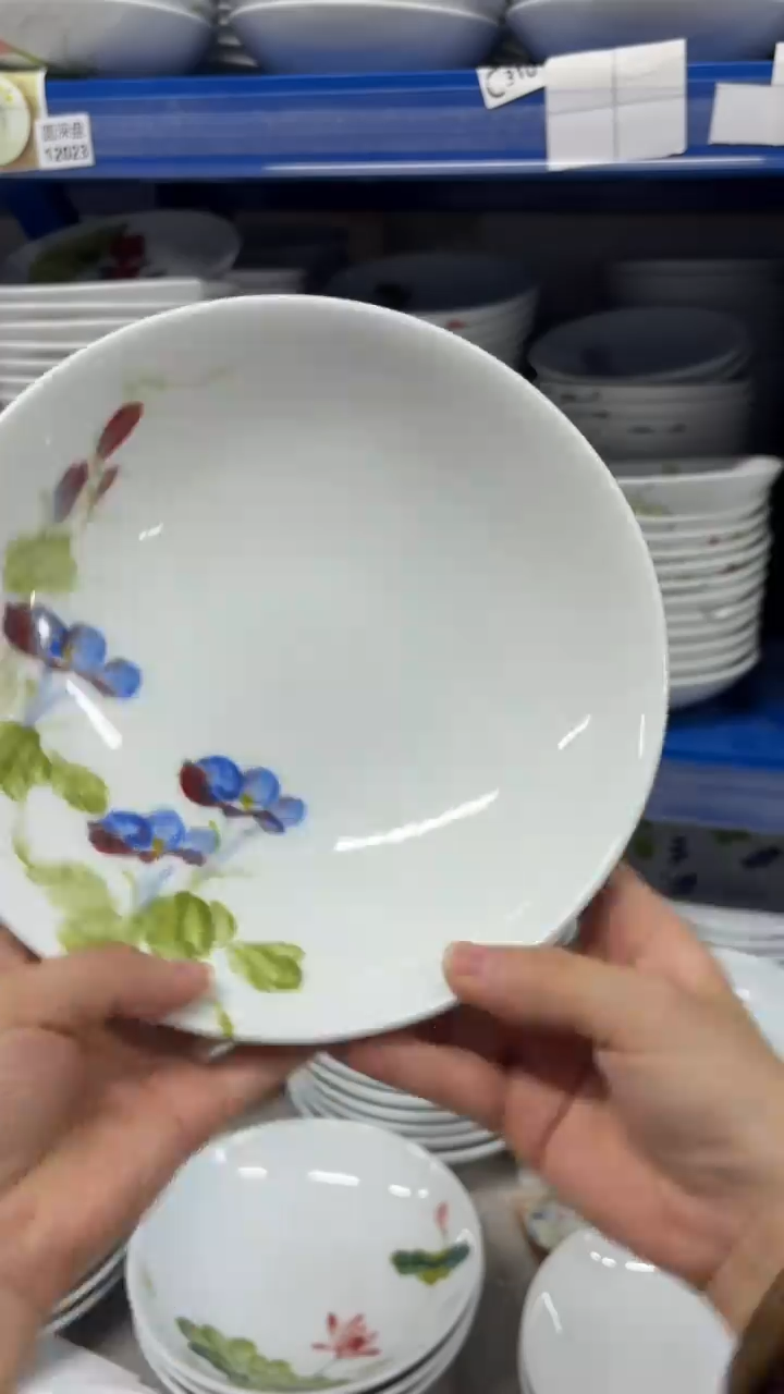 瓷片景德镇手绘釉中彩（食品级）圆深盘