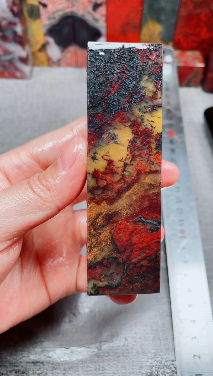 桂林鸡血玉素章3.0左右40