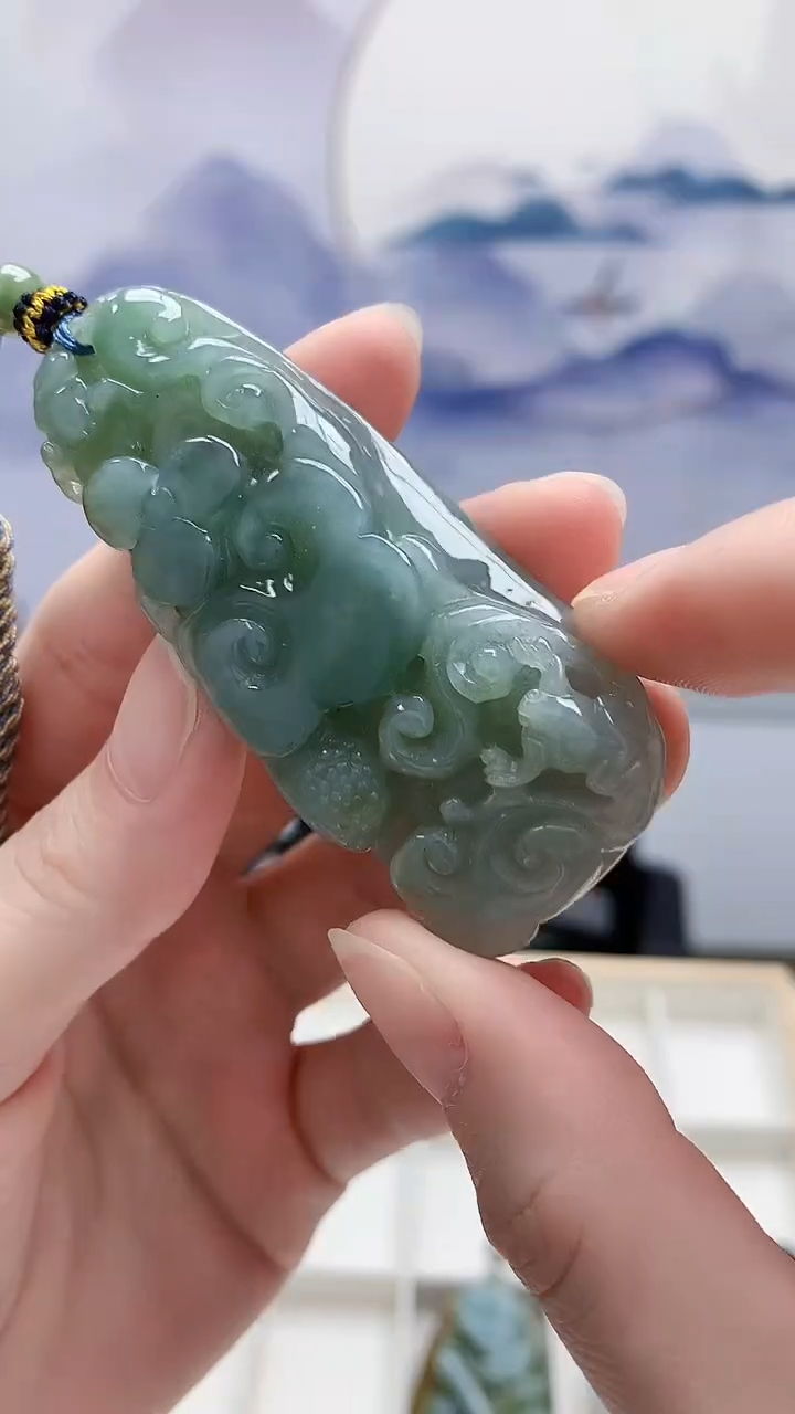 未镶嵌定制翡翠5028ry-毛货挂件147