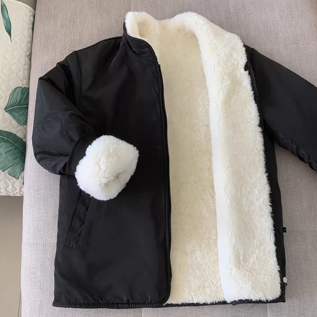 羊毛棉袄男皮毛一体外套加绒厚东北羊皮袄中老年冬季棉衣棉服防风