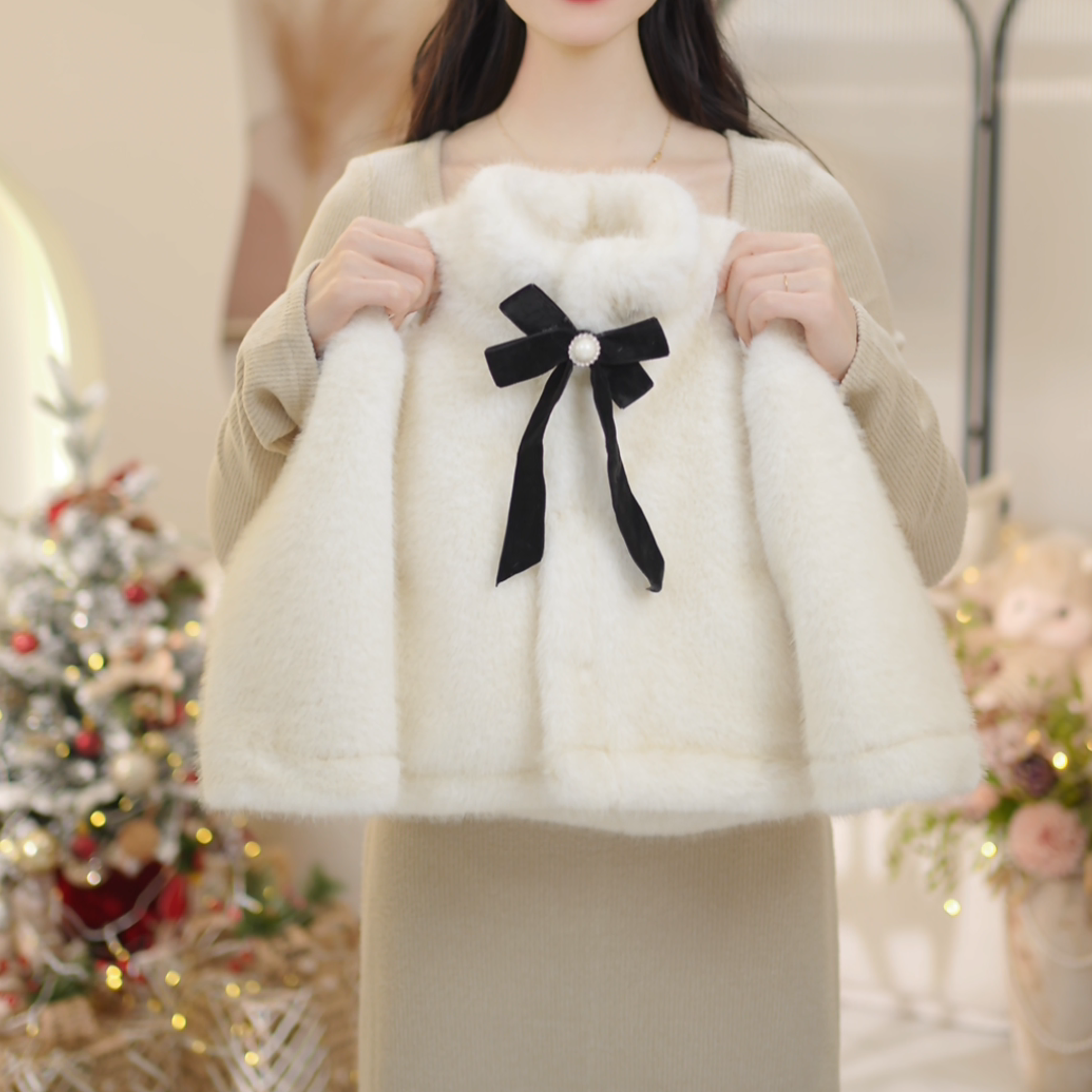 女童2025冬季新款高品质环保水diao 毛加绒加厚外套C25159