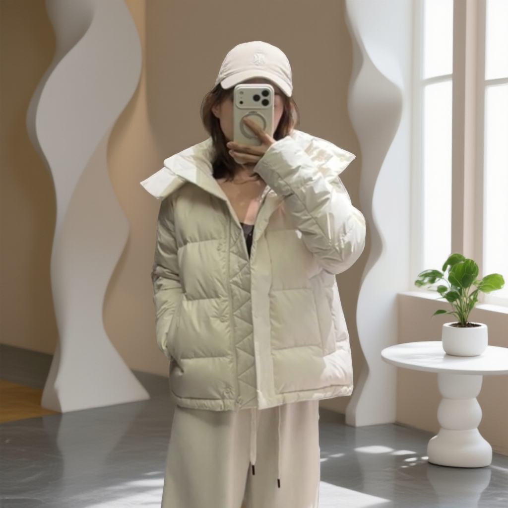 章鱼五格泡芙羽绒服一毛一样