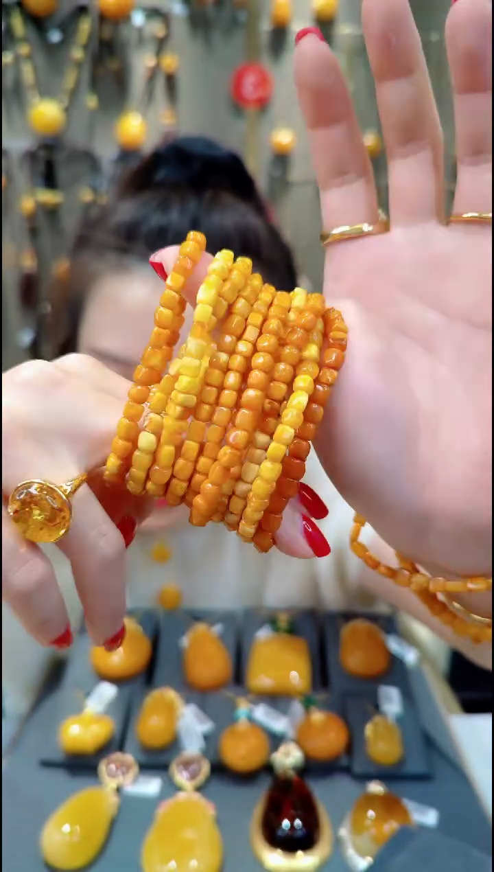 【闪购商品】蜜蜡珠宝奇石未镶嵌H906蜜蜡手串多样性发一件