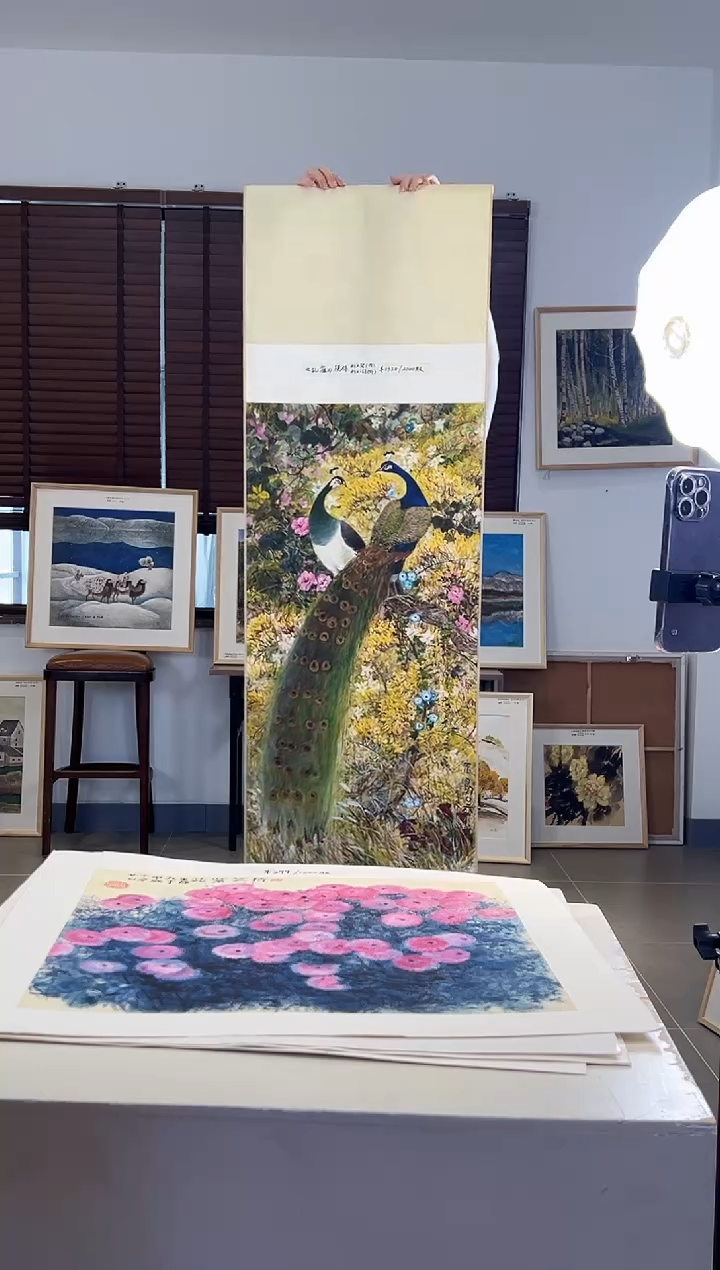 【闪购商品】版画耿玉琨限量作品亲签盖章版画S