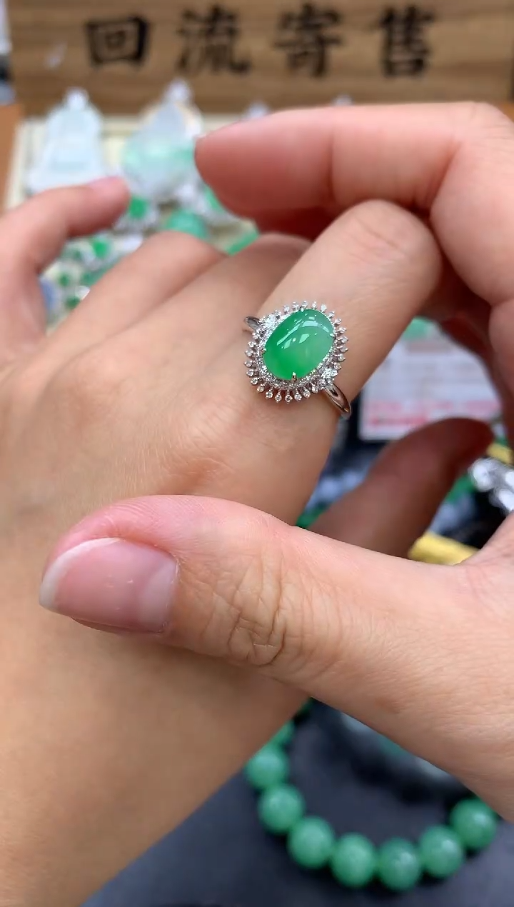【闪购商品】翡翠戒指18K金镶嵌342-中国好珍宝