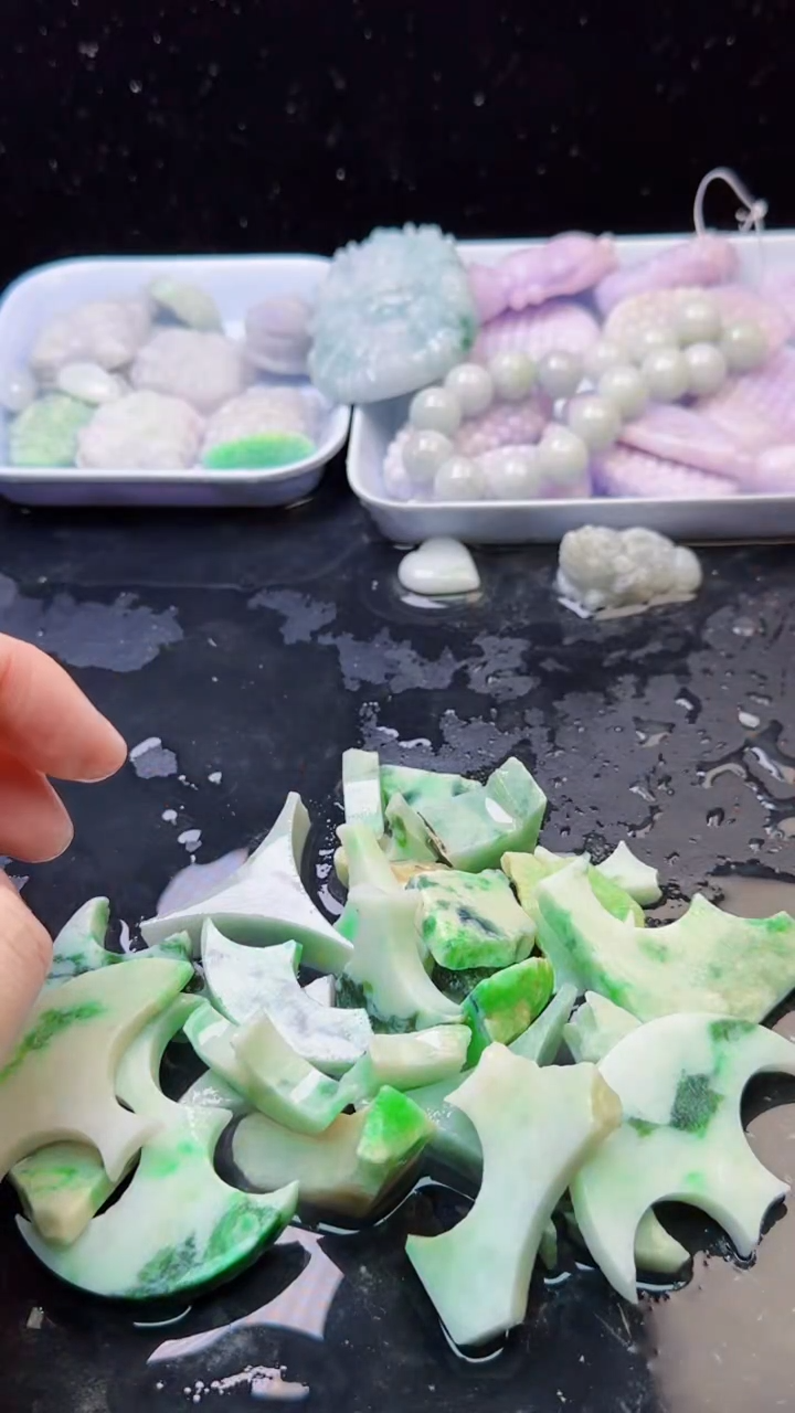 未镶嵌挂件翡翠云*108天然A货翡翠