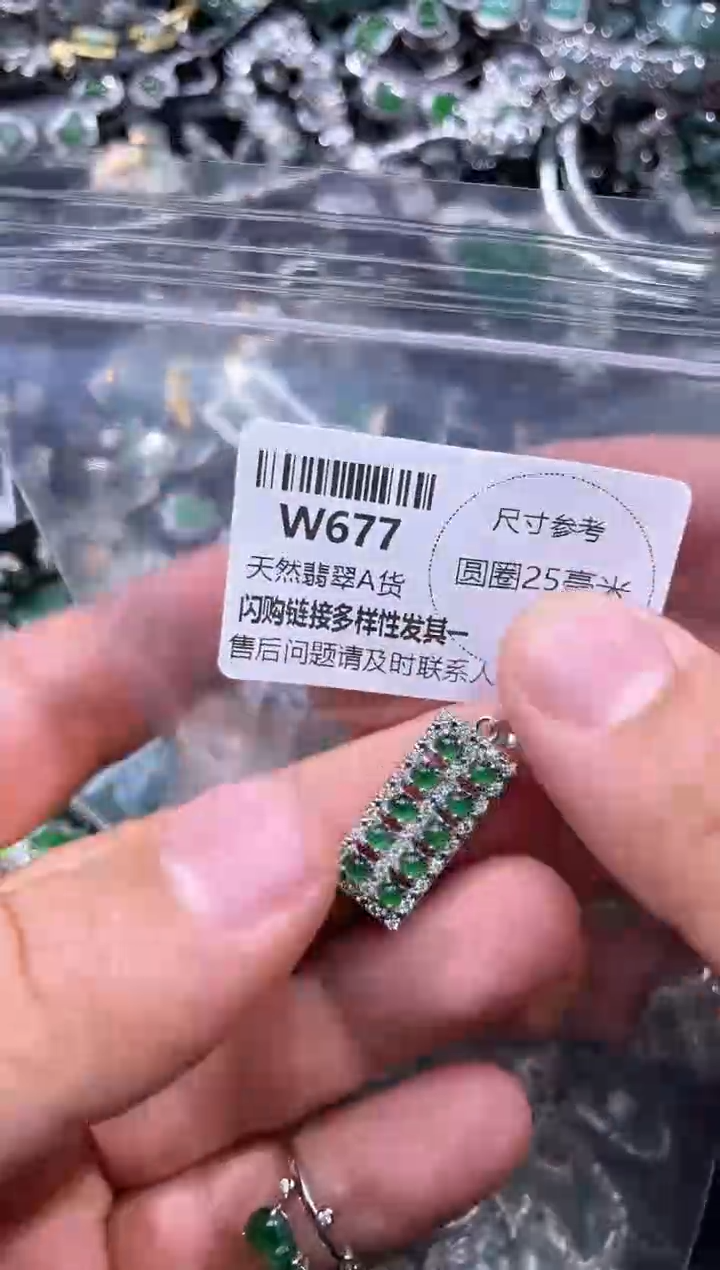 【闪购商品】翡翠颈饰未镶嵌W677吊坠